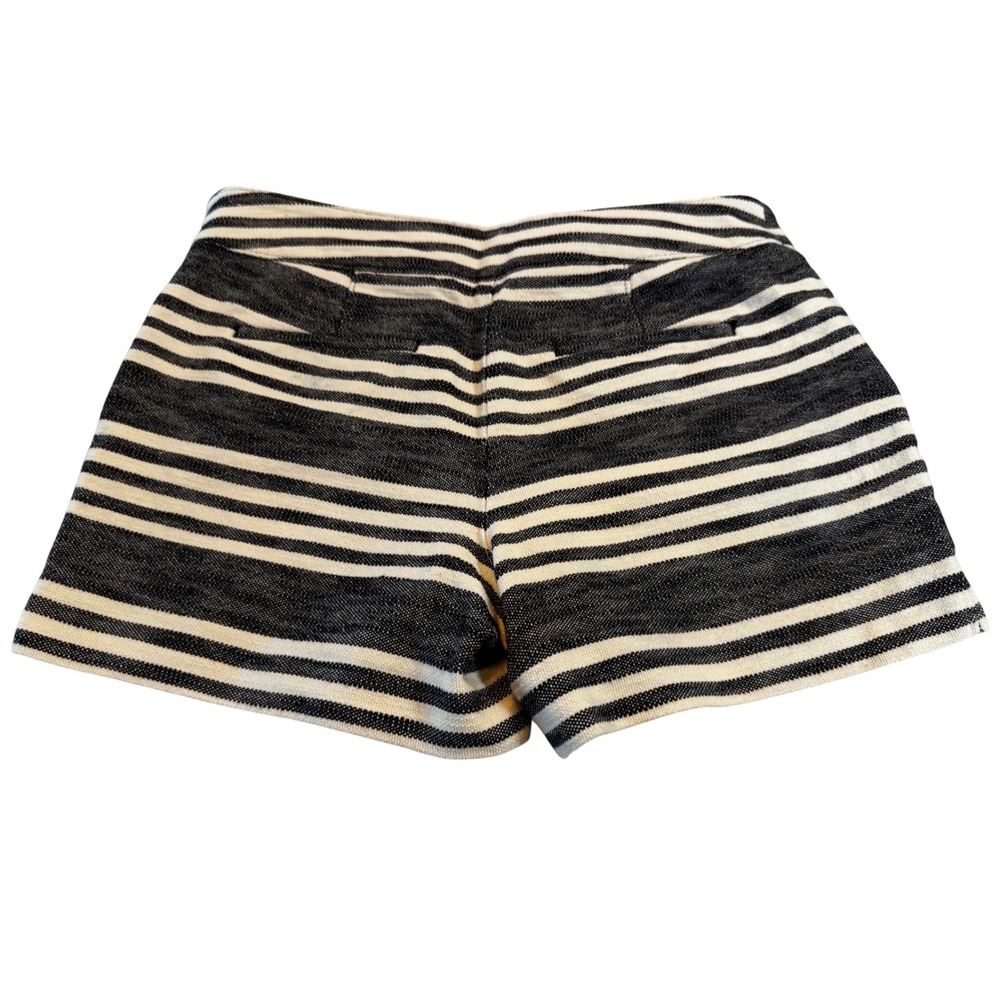 LOFT Riviera Shorts Navy‎ Blue White Striped Sailor Button Front Size 6 - Picture 2 of 8
